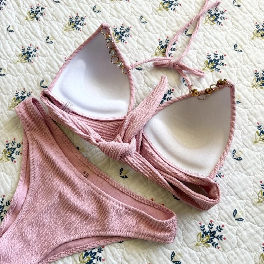 Pink Bikini Set Women’s Size Medium